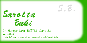 sarolta buki business card